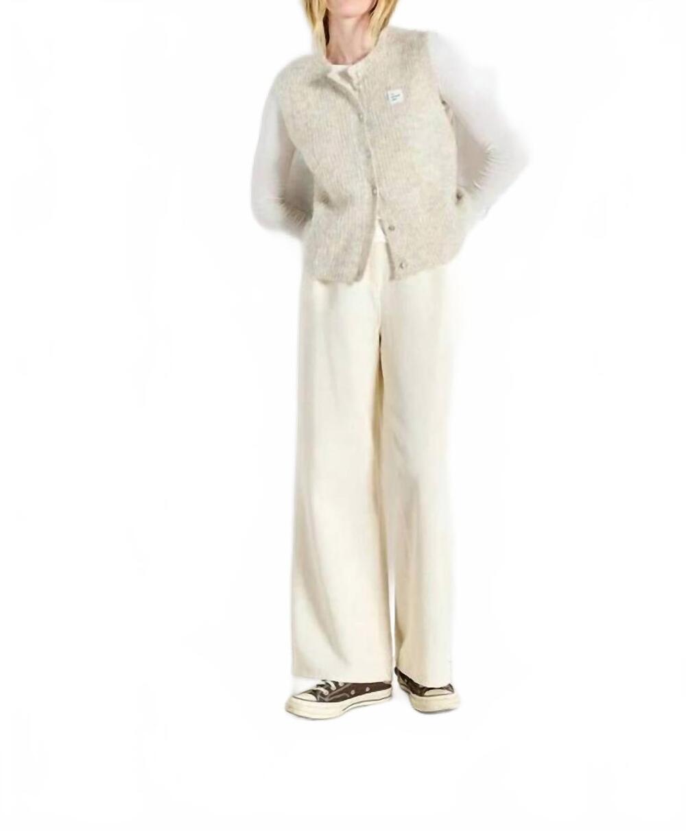 NEW AMERICAN VINTAGE women's east cardigan in melange powder snow